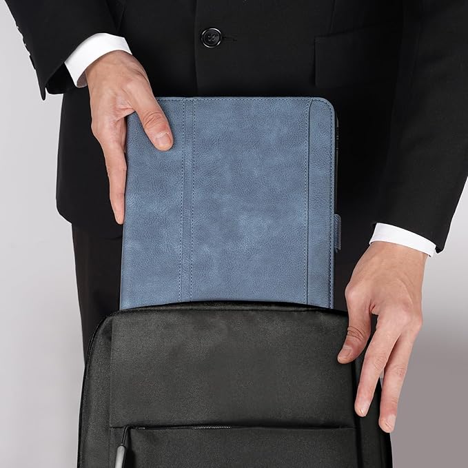 Handmade Case for iPad Air 13 Inch M4/M3/M2 (2026/2025/2024) with Pencil Holder Pocket,Magnetic Closure,Multi Angles Stand,Typing Angle,Folio Protective Cover,Auto Sleep/Wake,Light Blue