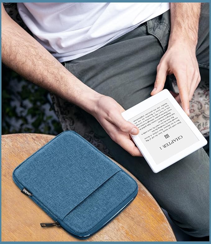TiMOVO 8-9 Inch Tablet Sleeve Case for All-New iPad mini 7 (A17 Pro, 2024), iPad mini 6 (8.3-Inch, 2021), iPad mini 5/4/3/2/1, Portable Protective Bag with Pockets for iPad mini, Blue