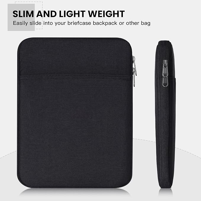 iPad mini Sleeve, Shockproof 7.9-8.3 inch Tablet Sleeve for iPad mini 7/6/5/4/3, Amazon Fire HD 8/8 Plus, Samsung Galaxy Tab A7 Lite 8.7, iPad mini Pouch Bag, Black