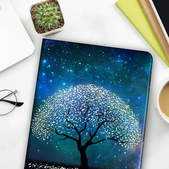 Vimorco iPad 9th/8th/7th Generation Case, iPad Case 9th Generation for iPads 10.2 Cases Auto Sleep/Wake, iPads Cover 9th Generation Multi-Angle View, Starry Sky Tree