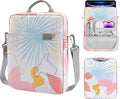 MoKo 13 Inch Tablet Sleeve Bag, Fits with 13 Inch New iPad Pro M5 & Air M4/M3, iPad Pro 12.9 M2&M1,Surface Laptop Go 12.4,Galaxy Tab S8+/S9+ 12.4,Handle Carrying Case with Shoulder Strap,Tropical Leaf