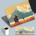 Compatible for MacBook Air 13 inch Case 2021 2020 2019 2018 M1 A2337 A2179 A1932, MacBook Air M1 Case, Cute Aesthetic Protective Plastic Hard Shell & Keyboard Cover, Bear