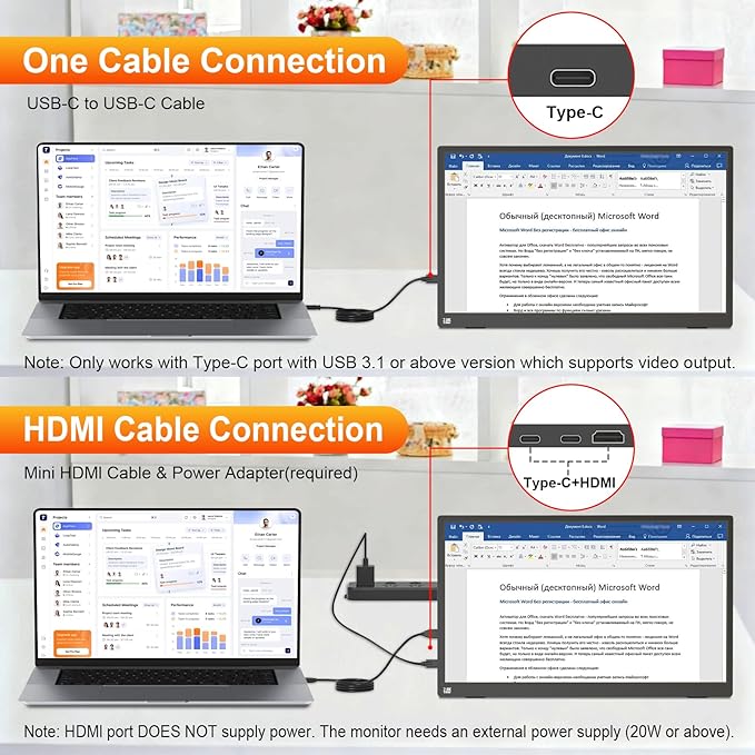 2.5K 100Hz Portable Monitor Touchscreen, 15.6'' QHD 2880x1620 300 Nits 100% sRGB IPS Gaming Monitor w/VESA HDR FreeSync Eye Care USB-C HDMI External Second Screen for Laptop PC Phone Switch PS3/4/5