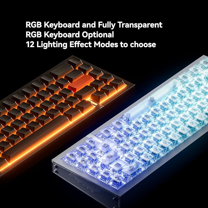 MelGeek REAL67 Wired Gaming Keyboard with RGB, Magnetic Keyboard with Hall Effect, Rapid Trigger, Hot-Swappable, Snap Tap & Adjustable Actuation, Online HIVE Custom (Potassium-Transparent Purple)