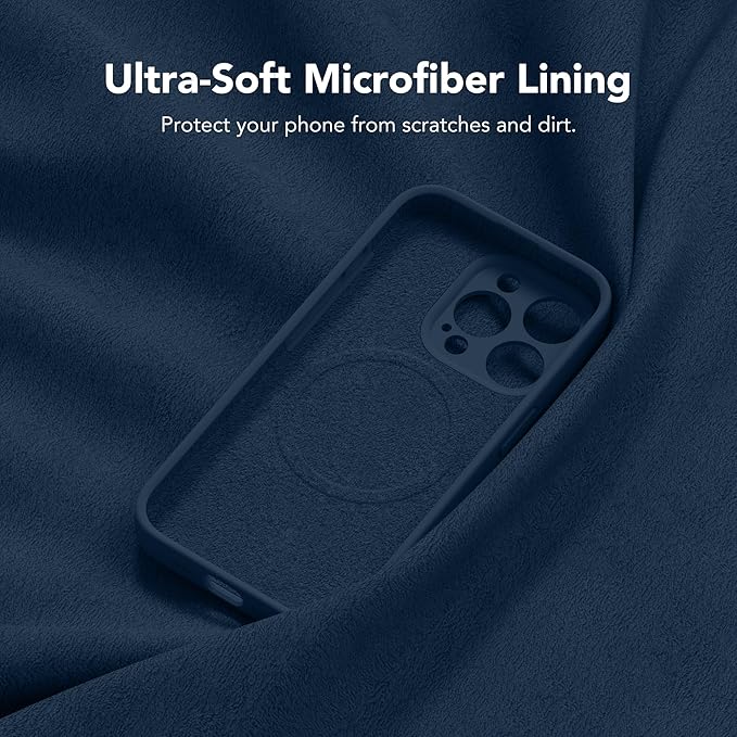 Magnetic for iPhone 15 Pro Case, Compatible with MagSafe, [Full Camera Protection][Screen Protector] Silicone Shockproof Protective Phone Case for iPhone 15 Pro 6.1", Cobalt Blue