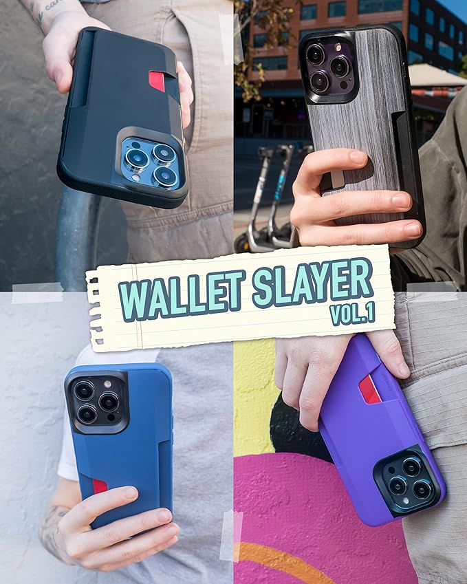Smartish® iPhone 14 Pro Max Wallet Case - Wallet Slayer Vol. 1 [Slim + Protective] Credit Card Holder - Drop Tested Hidden Credit Card Slot Cover for Apple iPhone 14 Pro Max - Graspin' Aspen