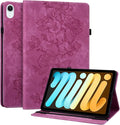 Case for iPad mini 7 (A17 Pro) Generation Case 2024, iPad mini 6 Case 2021, 8.3 inch Auto Wake/Sleep Slim PU Leather Folio Cover with Mu lti-Angle Stand and Pen Holder, Rose
