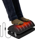 Mind Reader Heated Memory Foam Footrest, Under Desk Ergonomic Support with 4 Heat Settings, Timer & Auto Shut-Off, Adjustable Height, Black
