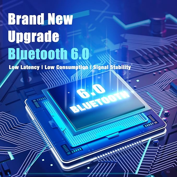 BERIBES Bluetooth Headphones Over Ear, 65H Playtime and 6 EQ Music Modes Wireless Headphones with Microphone, HiFi Stereo Foldable Lightweight Headset, Deep Bass for Home Office Cellphone PC Ect.