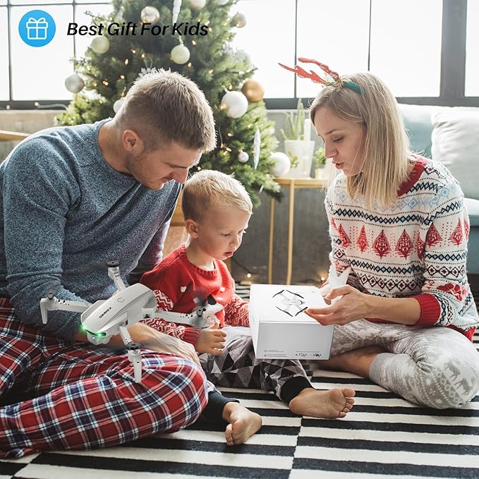 SIMREX Drone With Camera for Kids Beginner & Adults – Foldable RC Quadcopter with Altitude Hold, Optical Flow Positioning , Indoor Mini Drone with One Key Start, Headless Mode, 3D Flip, Gift for Boys & Girls & Teenagers