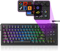 darkFlash K87PRO TKL Mechanical Keyboard with 6 LCD Stream Control Keys & 3 Media Knobs – Gasket Mount, Hot-Swappable RGB Gaming & Streaming Macro Keyboard for PC & Mac (Black)