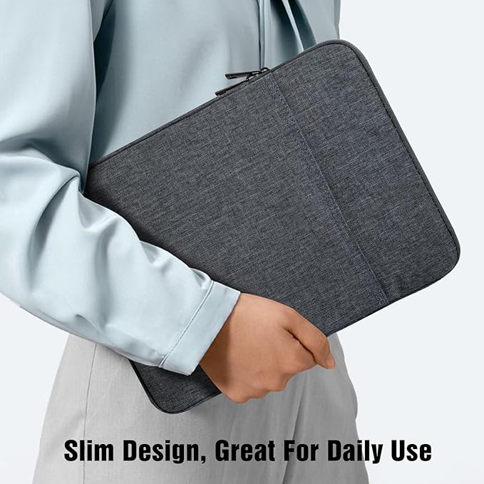 TiMOVO 13 Inch Tablet Sleeve for iPad Air 13" M3 2025, iPad Pro 13"/12.9", Galaxy Tab S9 Plus/S10+/S9 FE+, Remarkable Paper Pro 11.8", Protective Pocket Bag, Space Gray