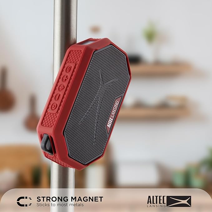 Altec Lansing Portable Bluetooth Speaker HYDRAMINI 2.0, IP67 Waterproof, Portable Speaker, 12h Playtime, Wireless Pairing, USB-C Quick Charge, Magnetic Bluetooth, Voice Assistant Integration