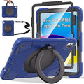 Andnary Case for iPad (A16) 11th /10th Generation 11/10.9 Inch 2025/2022 with Screen Protector/360° Rotate Stand/Shoulder Strap/Pencil Holder, Shockproof iPad 11th/10th Gen Cover (Navy+Black)