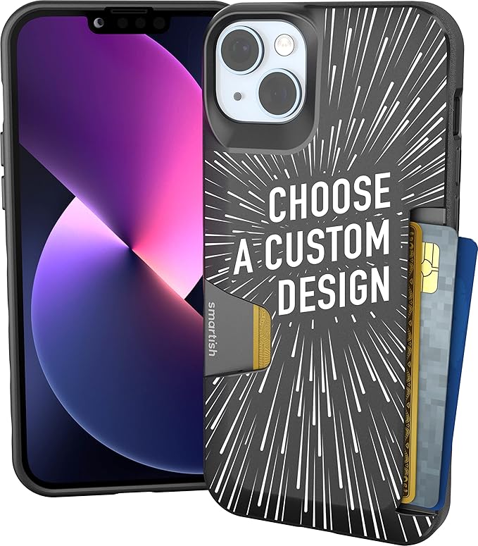 Smartish® iPhone 14 Plus Wallet Case - Wallet Slayer Vol. 1 [Slim + Protective] Credit Card Holder - Drop Tested Hidden Credit Card Slot Cover for Apple iPhone 14 Plus - Custom Prints