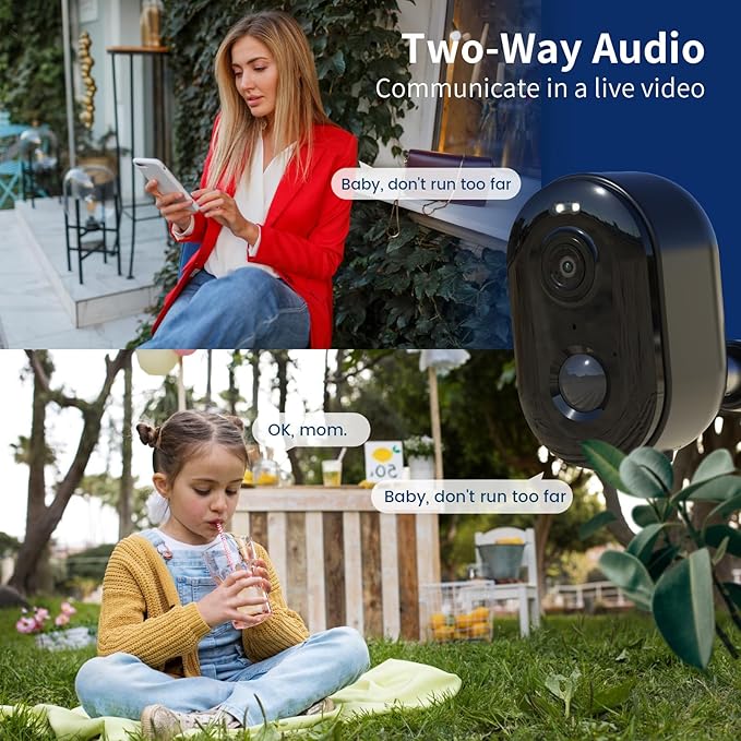 Armorcope Security Cameras Wireless Outdoor, Battery Powered 2k Color Night Vision, AI Motion Detection,IP66 Weatherproof, 2-Way Talk, SD/Cloud Storage,Cameras for Home Security-2 Pack
