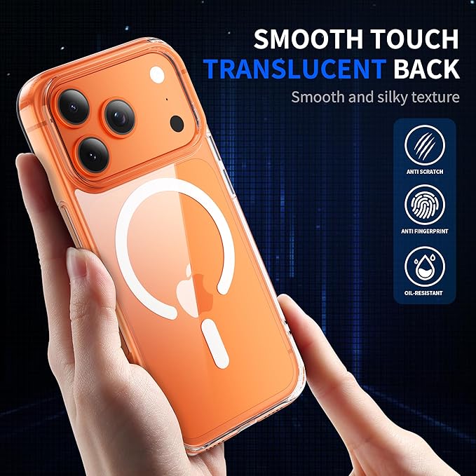 for iPhone 17 Pro Max case with Camera Lens Protector [10Ft Military-Grade Protection] Compatible with MagSafe Shockproof Slim Thin Cover case for iPhone 17 Pro Max 6.9 inch, Translucent