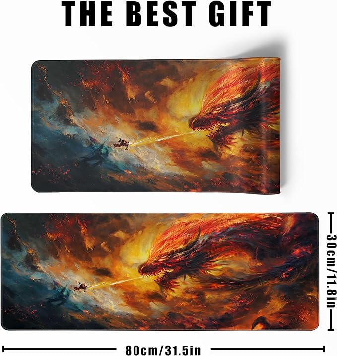 Desk Mat Decor Night Forest Large Gaming Mouse Pad Starry Sky with Moon Mousepad for Computer Office Keyboard Mat Laptop Big Mouse Pad Cute Desk Decor 31.5x11.8 in