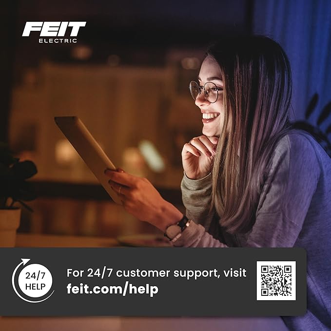 Feit Electric PAR38/RGBW/CA/AG 90 Watt Equiv, 2.4 GHz WiFi Only, No Hub Required, Color Changing and Tunable White
