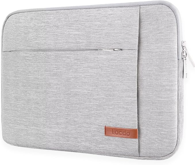 Lacdo Laptop Sleeve Case for 15 inch New MacBook Air M5/A3448 (2026), M4 A3241 2025, M3 A3114, M2 A2941 2024-2023, 15 inch MacBook Pro A1990 A1707 Computer Case Bag with Accessory Pocket, Gray