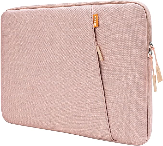 JETech Laptop Sleeve for 15-Inch Notebook, Compatible with MacBook Air 15-Inch M5-M2, MacBook Pro 16-Inch M5-M1, Waterproof Shockproof Case with Accessory Pocket Bag (Rose Gold)