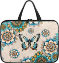 Bohemia Butterfly 17 Inch Laptop Sleeve, Laptop Cover Computer Bag Tablet Carrying Case with Handle Tote Bags Notebook Handbag Messenger Briefcase for Travel/Business/School/Work