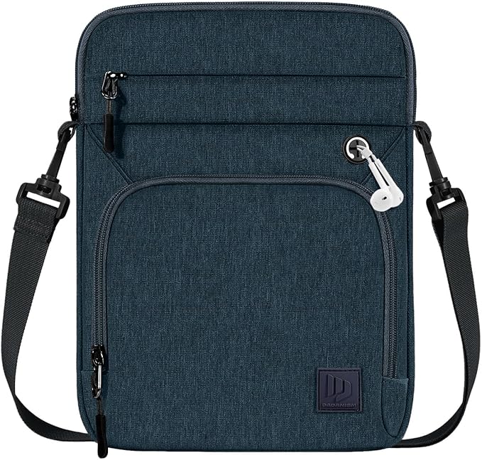 Dadanism 9-11" Tablet Sleeve Bag with Shoulder Strap for iPad (A16) 11", iPad Air M4 Pro M5 11", iPad 10th Gen 10.9", iPad 9/8/7th Gen 10.2", Galaxy Tab A11+ Plus 11", reMarkable 2 10.3", Indigo