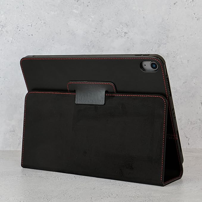 Casemade Real Leather Case Compatible with iPad 11th Gen A16 2025 / 10th Gen (2022) - Full-Grain Leather Cover, Auto Sleep/Wake, Dual Stand Position (Black)