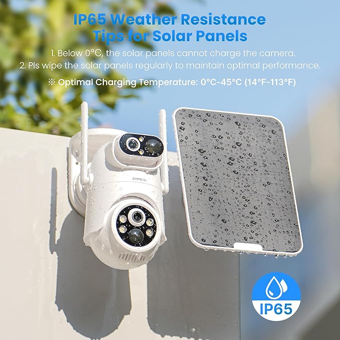 Eseecloud Dual Lens Solar Security Camera Wireless Outdoor, 5GHz Wi-Fi, Battery, AI Motion Tracking,Color Night Vision, Two Way Audio, Easy to Setup, Audible Flashlight Siren, 180 Days Exchange Policy