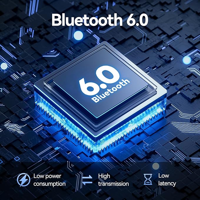Wireless Ear Buds with Ear Hooks Bluetooth 6.0 Headphones,48H Playtime,Over Ear Buds with LED Power Display,IPX6 Waterproof for Sport Workout Running (Silvery)