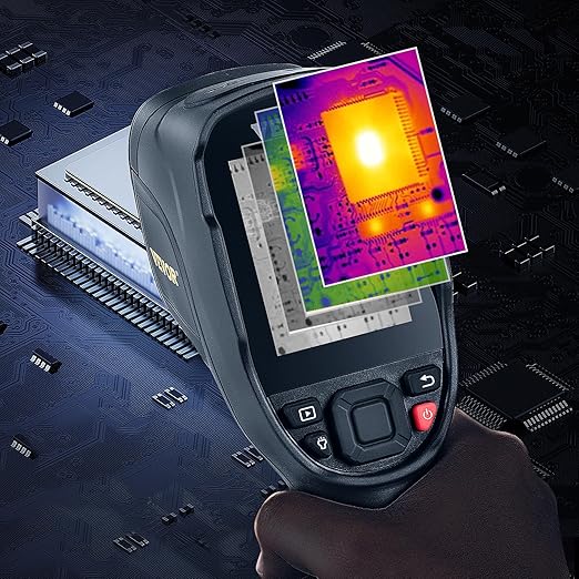 VEVOR Thermal Imaging Camera, 240x180 IR Resolution with 2MP Visual Camera, 20Hz Refresh Rate Infrared Camera with -4℉~1022℉ Temperature Range, 64G Built-in SD Card and Rechargeable Li-ion Battery