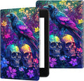 for Kindle Scribe 10.2 Inch 2022/2024 Released Tablet Case, Slim Kickstand Stand Leather Smart Cover with Auto Wake/Sleep, Skull Purple Eagle
