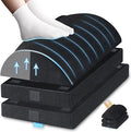 XXL(20in) Foot Rest for Under Desk at Work with 3 Adjustable Heights, Foot Stool with Bamboo Charcoal Foam, Feet Warm Pocket Footrest for Office Gaming Chair, for Leg Support -Black