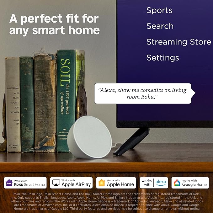 Roku Streambar SE | 2-in-1 TV Soundbar with Built-in 4K/HD/HDR Streaming, Premium Speakers, & Enhanced Speech Clarity for Crisp, Clear Dialogue - Quick Guided Simple Setup