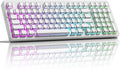 ZORNHER ZH980 Mechanical Keyboard Wireless,95% White Creamy Keyboard with Number Pad, Gaming Keyboard Full Size,Side Printed Cool Japanese Anime PBT Keycaps,Creamy Sounding Linear Switches