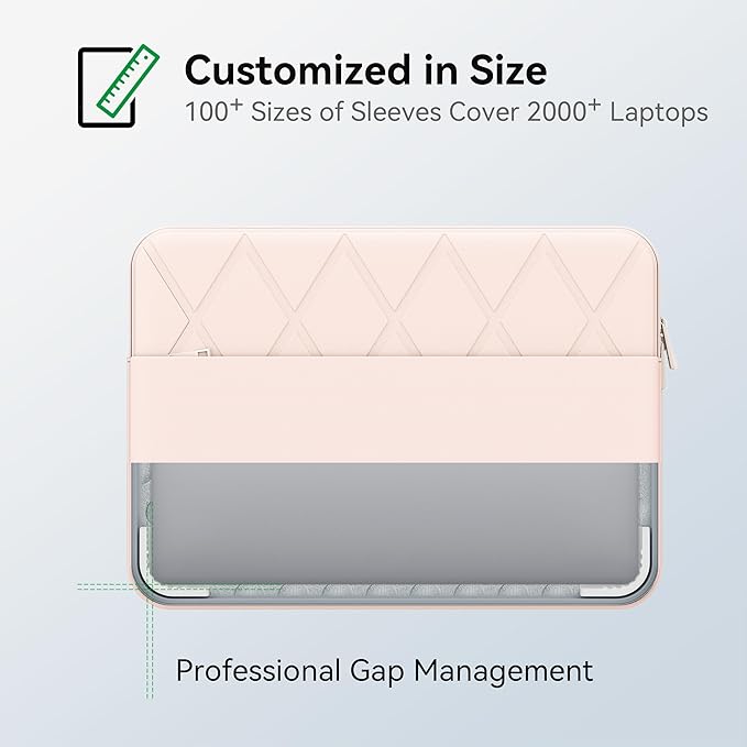 Smatree Laptop Sleeve for 13.4 inch ASUS ROG Flow Z13 2023 GZ301/2025,for 13.4 inch ASUS ROG Flow Z13 2022 GZ301,Case with Pocket,YKK Zipper,Patented Shockproof Design,Pink(E407P)