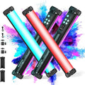 2Pack RGB LED Video Light Stick Wand,3200K~8500K Magnetic Photography Tube Light,360° Full RGB Light Stick with 4000mAh Battery for YouTube Video,Vlog,Live Game Streaming…