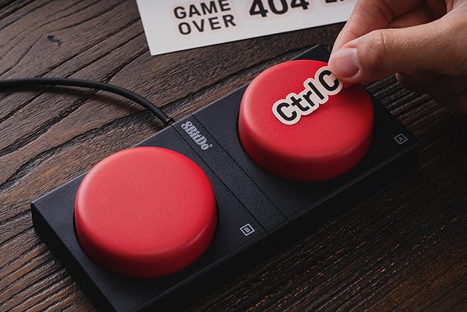 8Bitdo Retro Mechanical Keyboard, Hot Switchable Bluetooth/2.4G Gaming Keyboard with 87 Keys, Double Super Key and Super Stick for Windows and Android - ISO UK Layout - C64 Edition