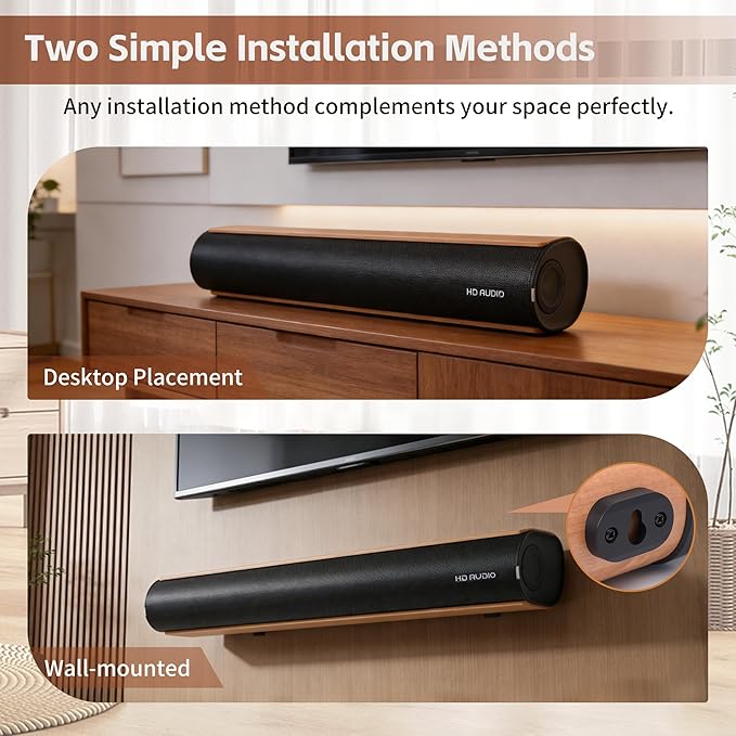 Sound Bar for Smart TV,50W Soundbar with Bluetooth/ARC/Optical/AUX Connect, Auto Volume Boost