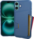 Smartish® iPhone 16 Plus Wallet Case - Wallet Slayer Vol. 1 [Slim + Protective] Credit Card Holder - Drop Tested Hidden Credit Card Slot Cover for Apple iPhone 16 Plus - Blues on The Green