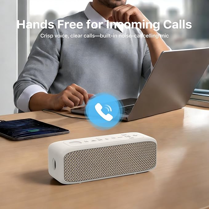 NOBIS 20W Speakers Bluetooth Wireless, IP68 Waterproof Speaker, Up to 24H Playtime, TWS Pairing, Bluetooth 6.0, EQ Mode，Hands-Free Call with App Control for Outdoor, Travel, Home