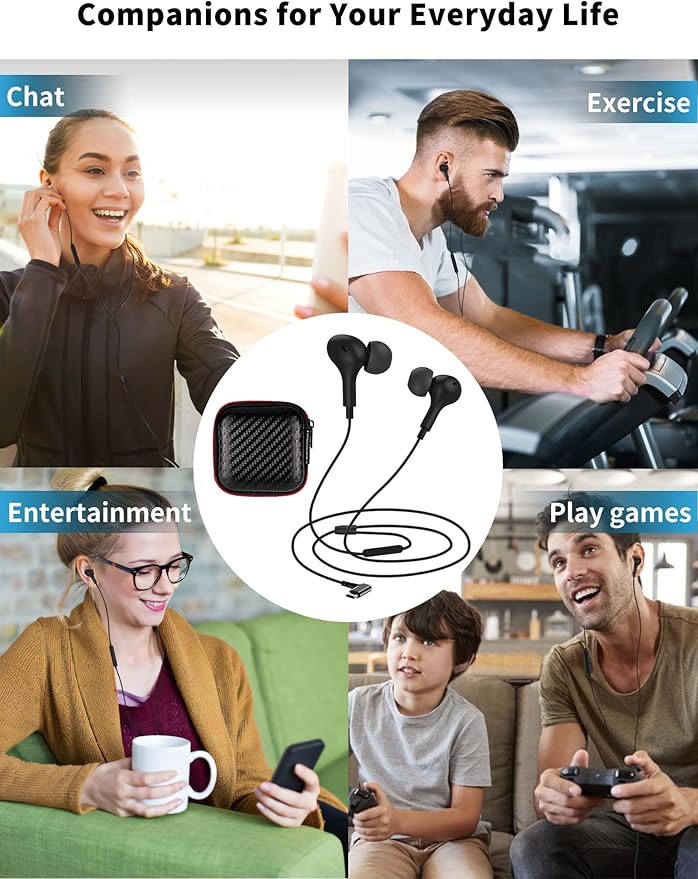 USB C Headphones for Samsung S26 Ultra S25 FE A16 A17,Right Angle Magnetic Wired Earbuds with Mic Control,Stereo Noise Isolation In-Ear Type C Earphone for iPhone 17 Pro Max 17e 16e 16 15 Pixel 10a 9a