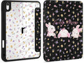 Case for iPad Air 13 inch 2026 M4 2025 M3 2024 M2 Release Slim Lightweight Shockproof Cute Printed Cover with Clear Back TPU Edge Pencil Holder Trifold Stand Auto Wake Sleep, Flowers