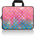 Universal 7-9 inch Kids Tablet Sleeve Case Bag, Shock-Proof Neoprene Zipper Handle Pouch Portable Case Bag Compatible with 7" 8" 8.5" 8.9" 9" Apple iPad mini, Samsung, HP (Mermaid Scale)