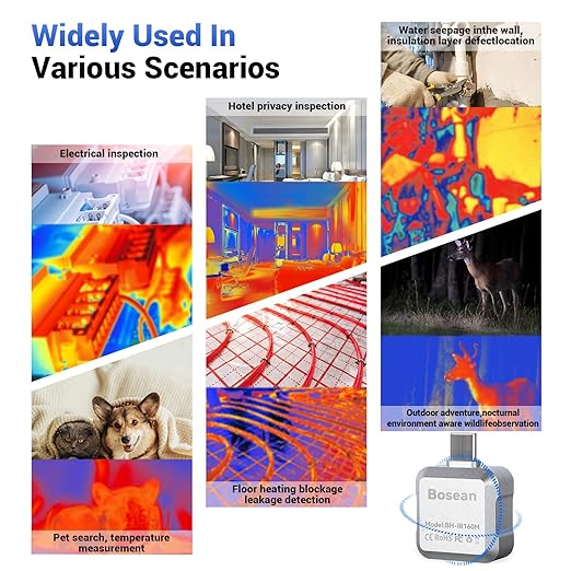Thermal Imaging Camera for Android Smartphones, 160 x 120 IR High Resolution, Portable Thermal Imager with Type-C Port, Infrared Test Report, -4°F~1022°F Temperature Range