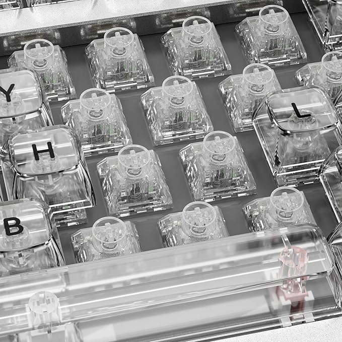 Kailh Box Jellyfish PRO Fully Transparent RGB Linear Mechanical Keyboard（Glass Jellyfish 108pcs）