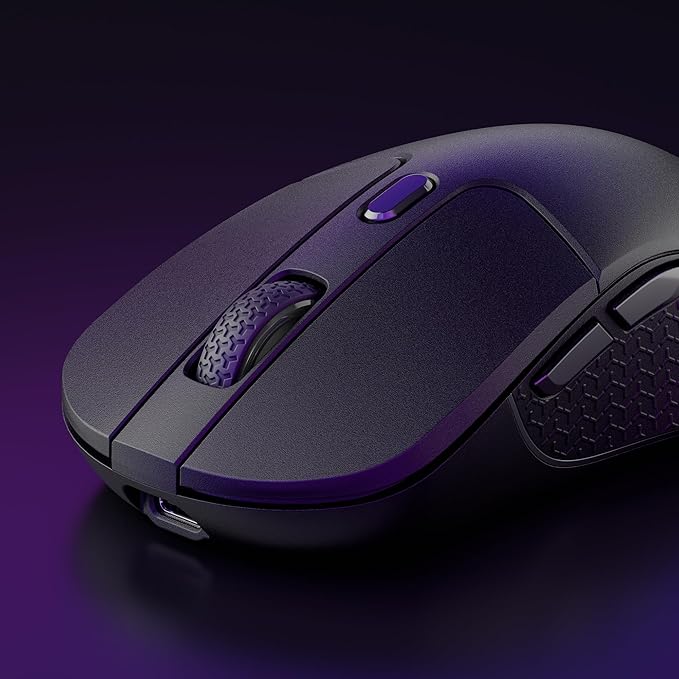 Keychron M3 8K Wireless Mouse, PixArt 3950 Sensor Launcher WEP 30,000 DPI Supports 2.4 GHz/Bluetooth 5.3, 79g Ultra-Light Ergonomic Design Up to 140 Hours Using for PC Mac Laptop - Black