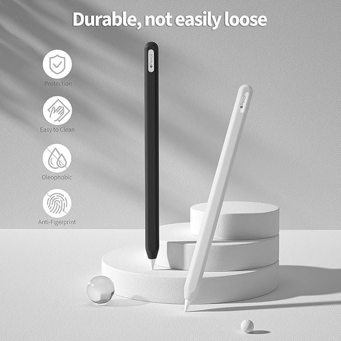 Hi Color Silicone Pencil Cover for Apple Pencil 2nd/Apple Pencil Pro Cover Case Sleeve Ipad Pencil Protective Cover(White)
