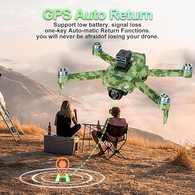 4K GPS Drone with Camera for Adults - 5G Remote Controller with 5.9 Inch Screen,Under 249g，Obstacle Avoidance, 60 Min Flight, Foldable Drone for Adults Beginners.（camouflage）