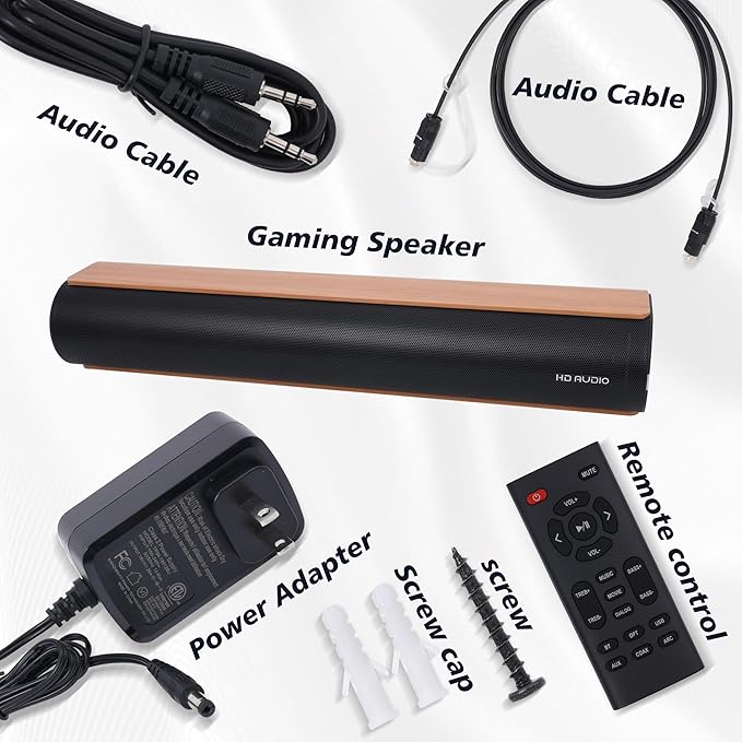 Sound Bar for Smart TV,50W Soundbar with Bluetooth/ARC/Optical/AUX Connect, Auto Volume Boost